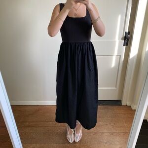 Uniqlo Combination Sleeveless Tank Flare Dress